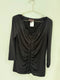 Blusa drapeada negra