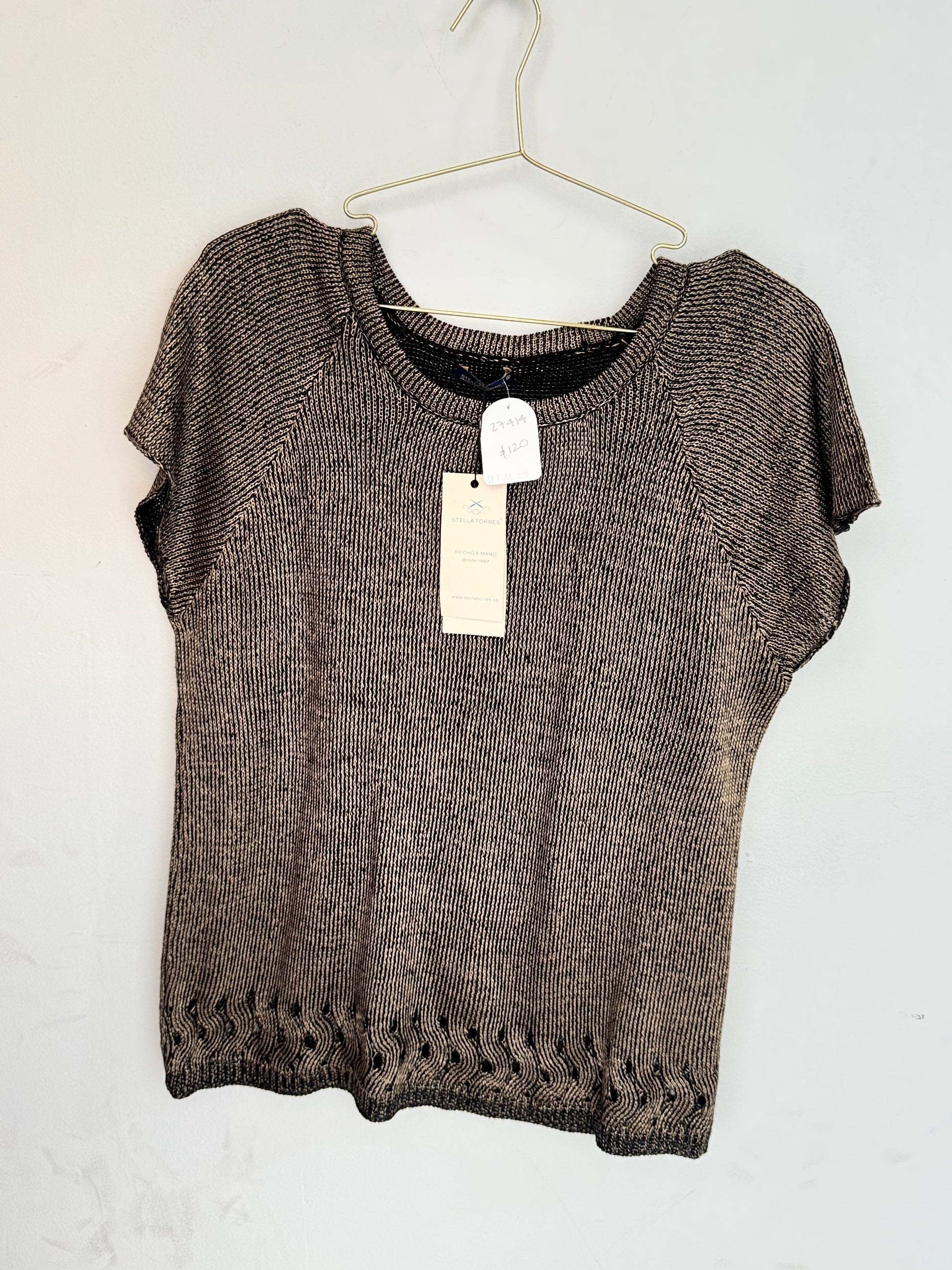 Blusa tejida marrón
