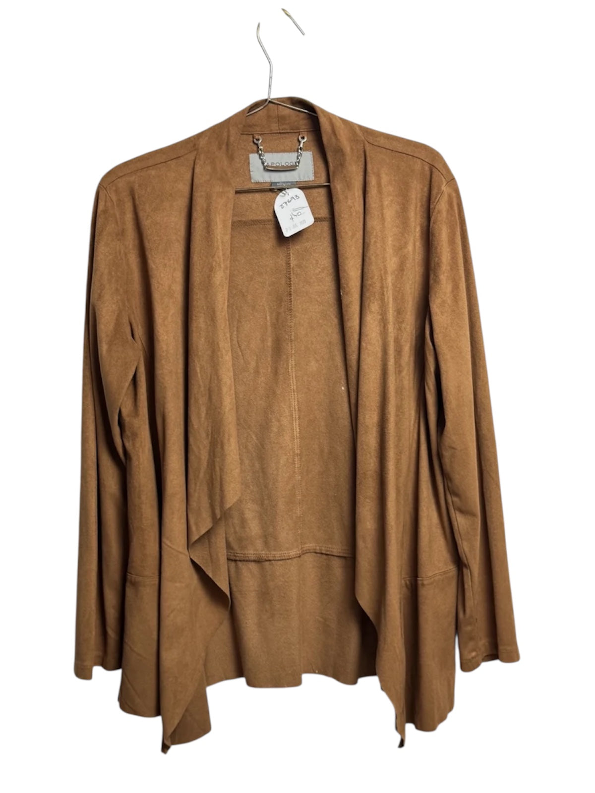 Chaqueta en gamuza camel