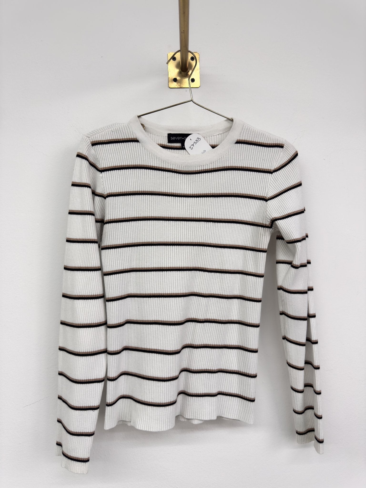 Blusa blanco rayas finas