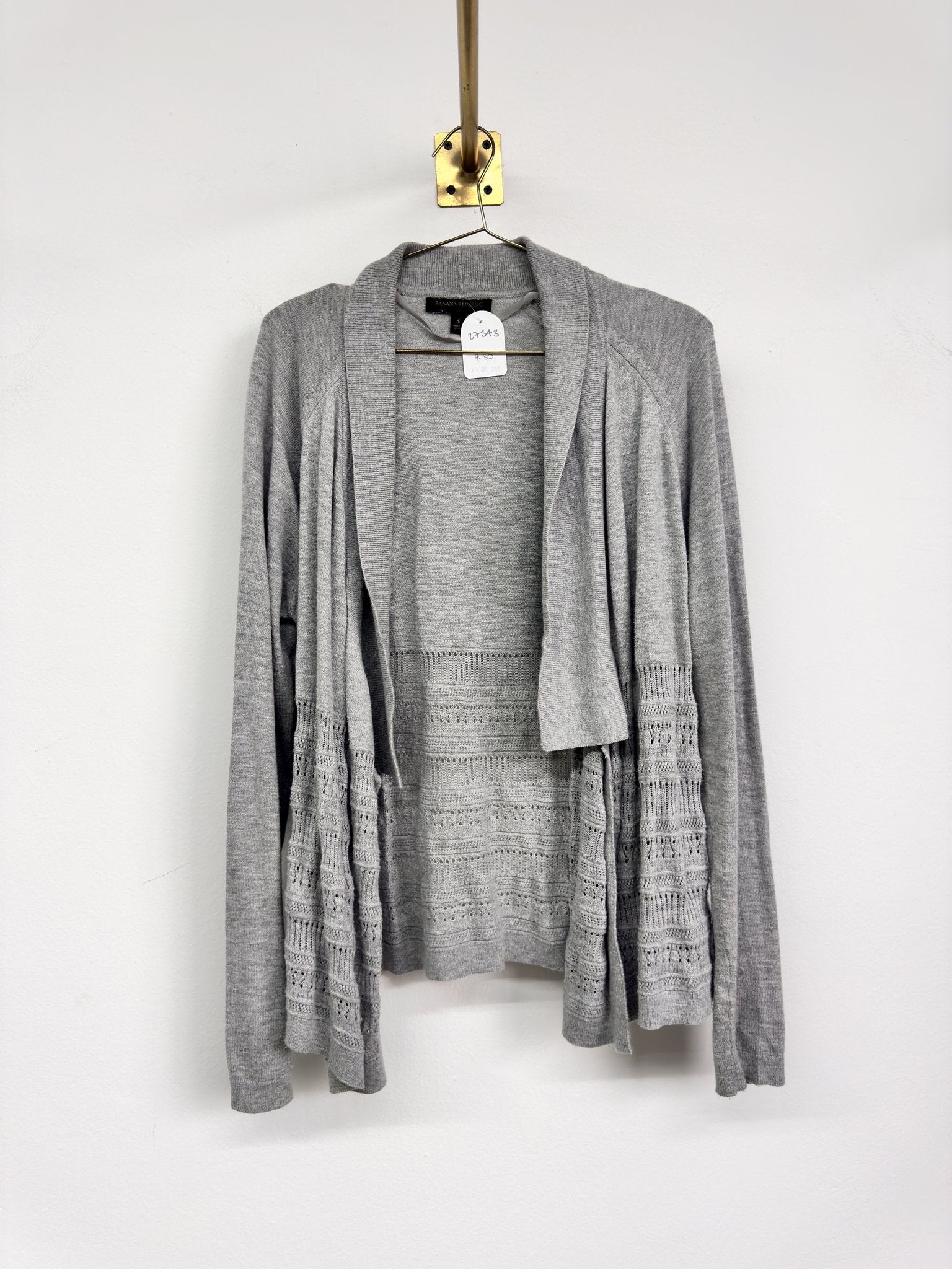 Cardigan gris abierto Banana Republic