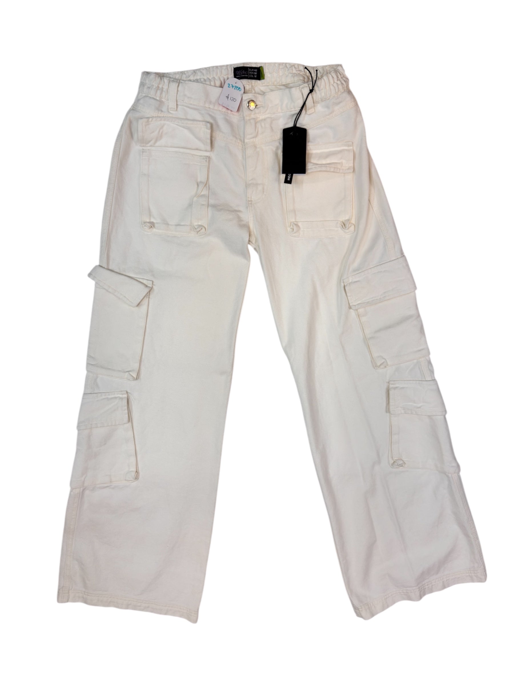 Pantalón cargo blanco