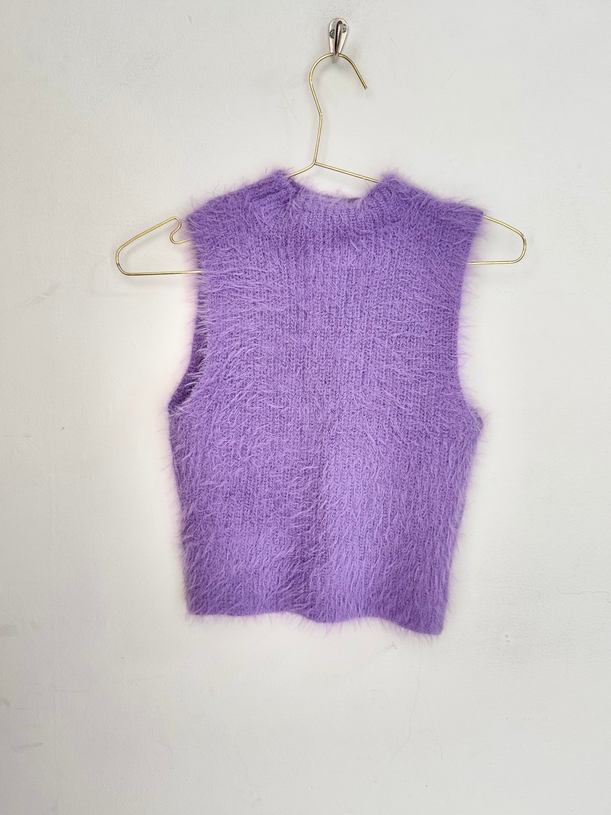 Chaleco peluche lila