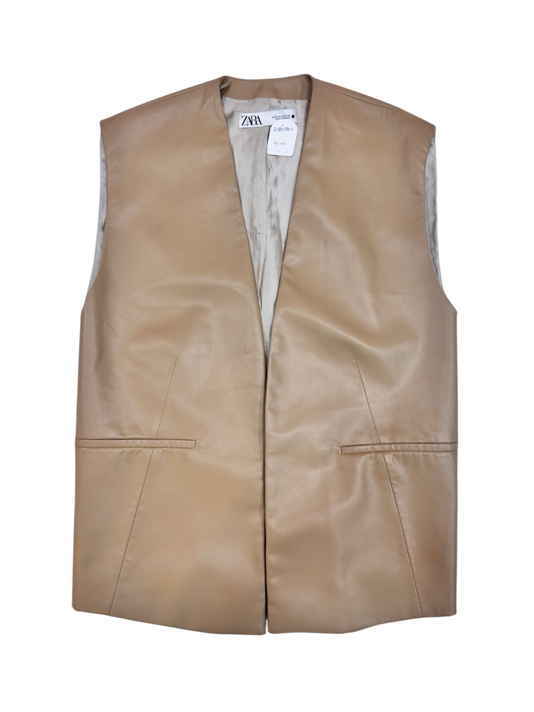 Chaleco beige Zara