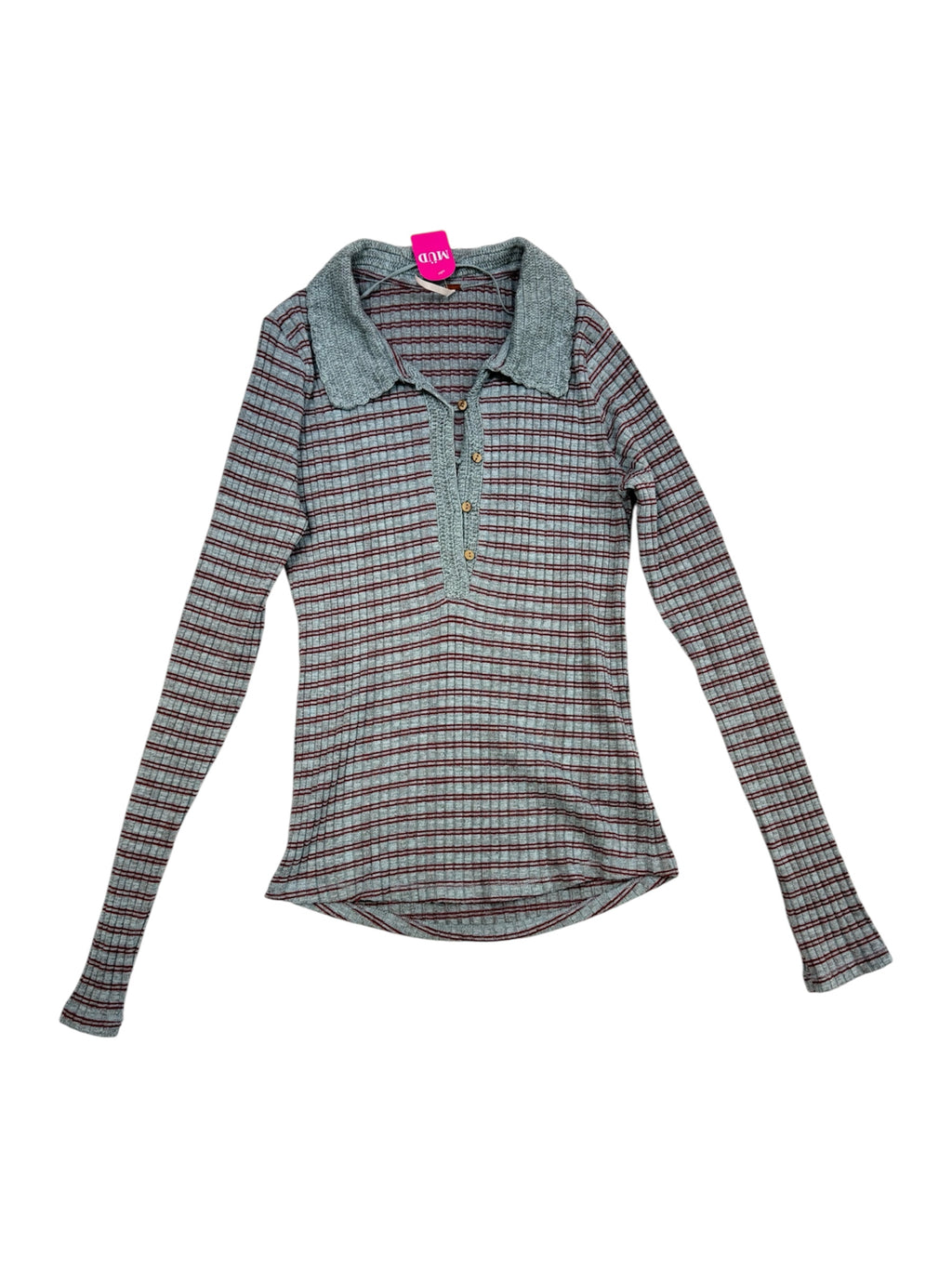 Blusa gris a rayas