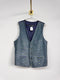 Chaleco estampado en denim