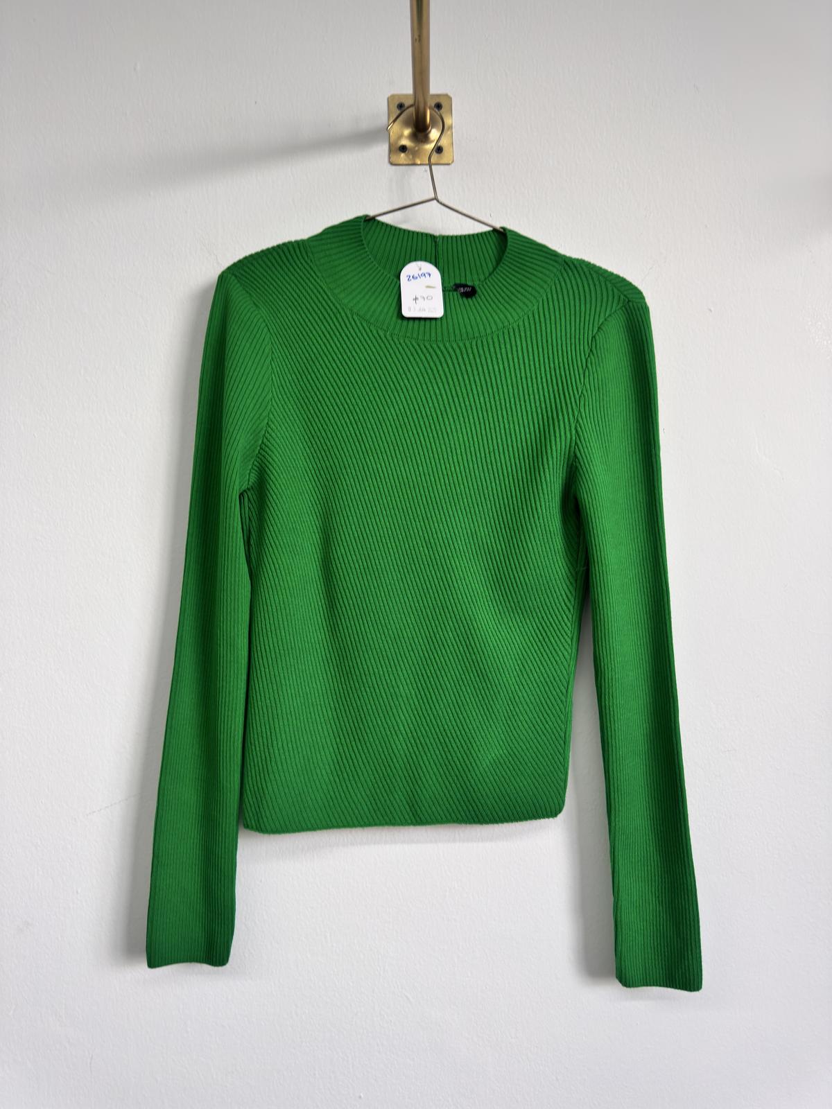 Suéter cuello tortuga verde