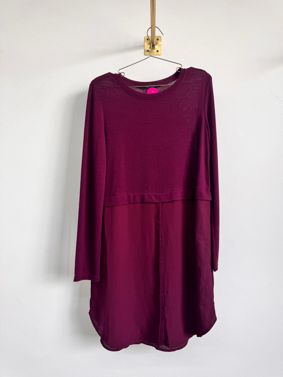 Vestido camisero vino