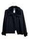 Chaqueta negra peluche Forever 21