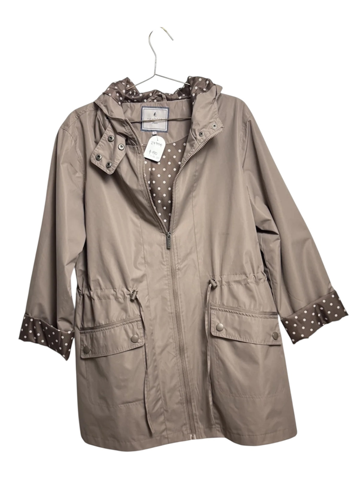 Chaqueta impermeable taupe