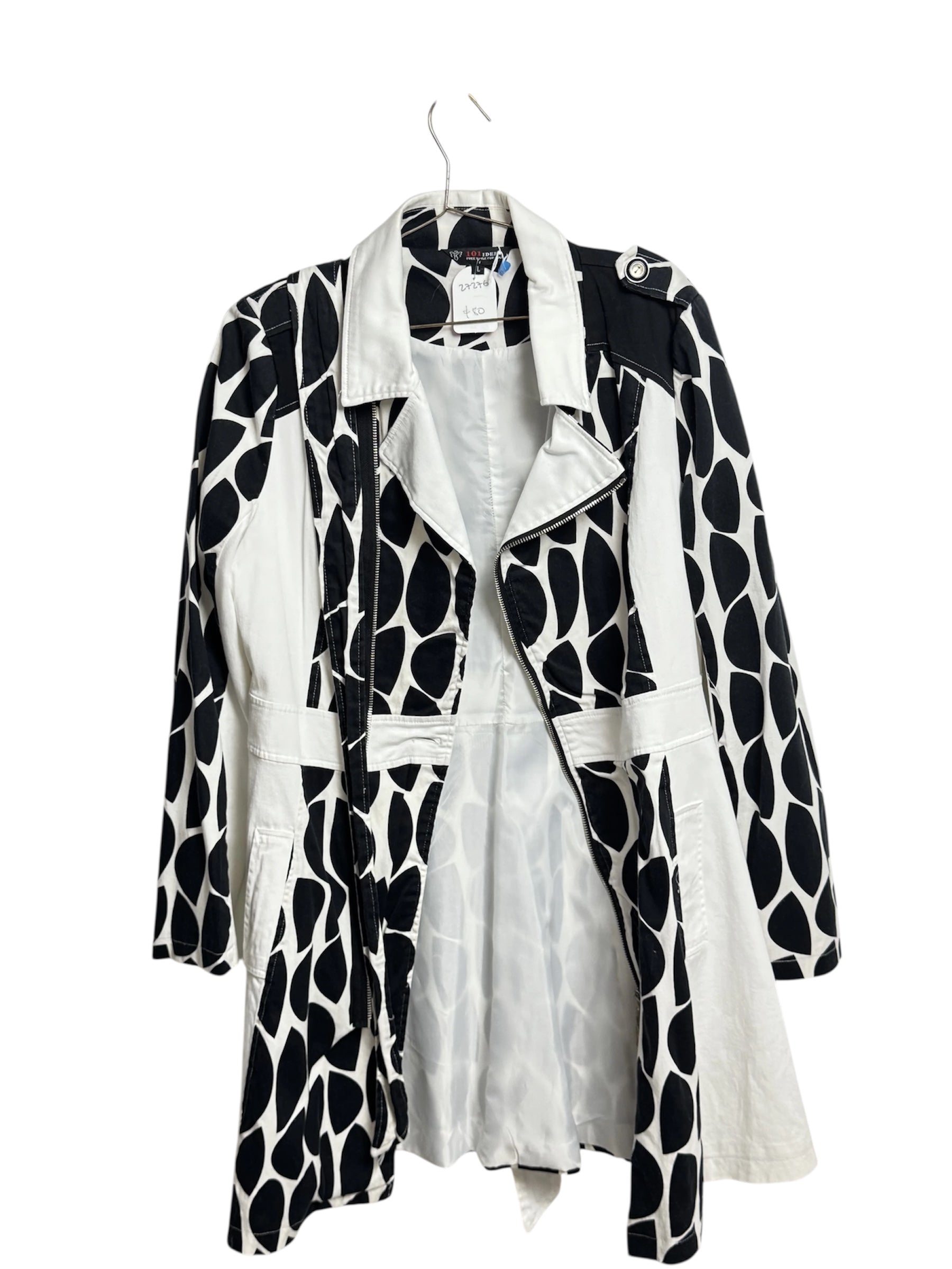 Chaqueta trench estampada