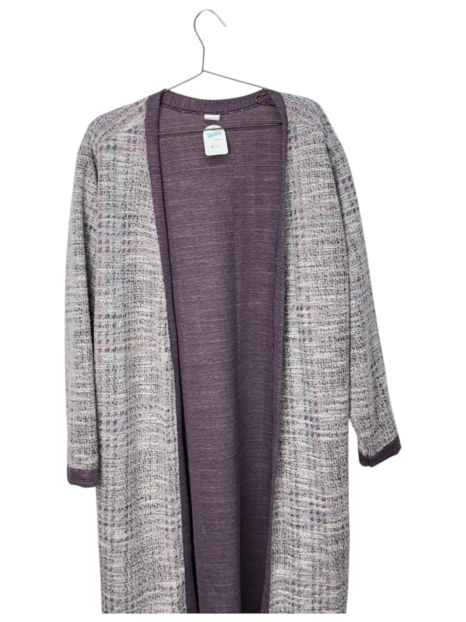 Cardigan largo morado