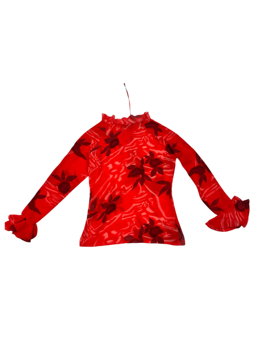 Blusa roja estampada
