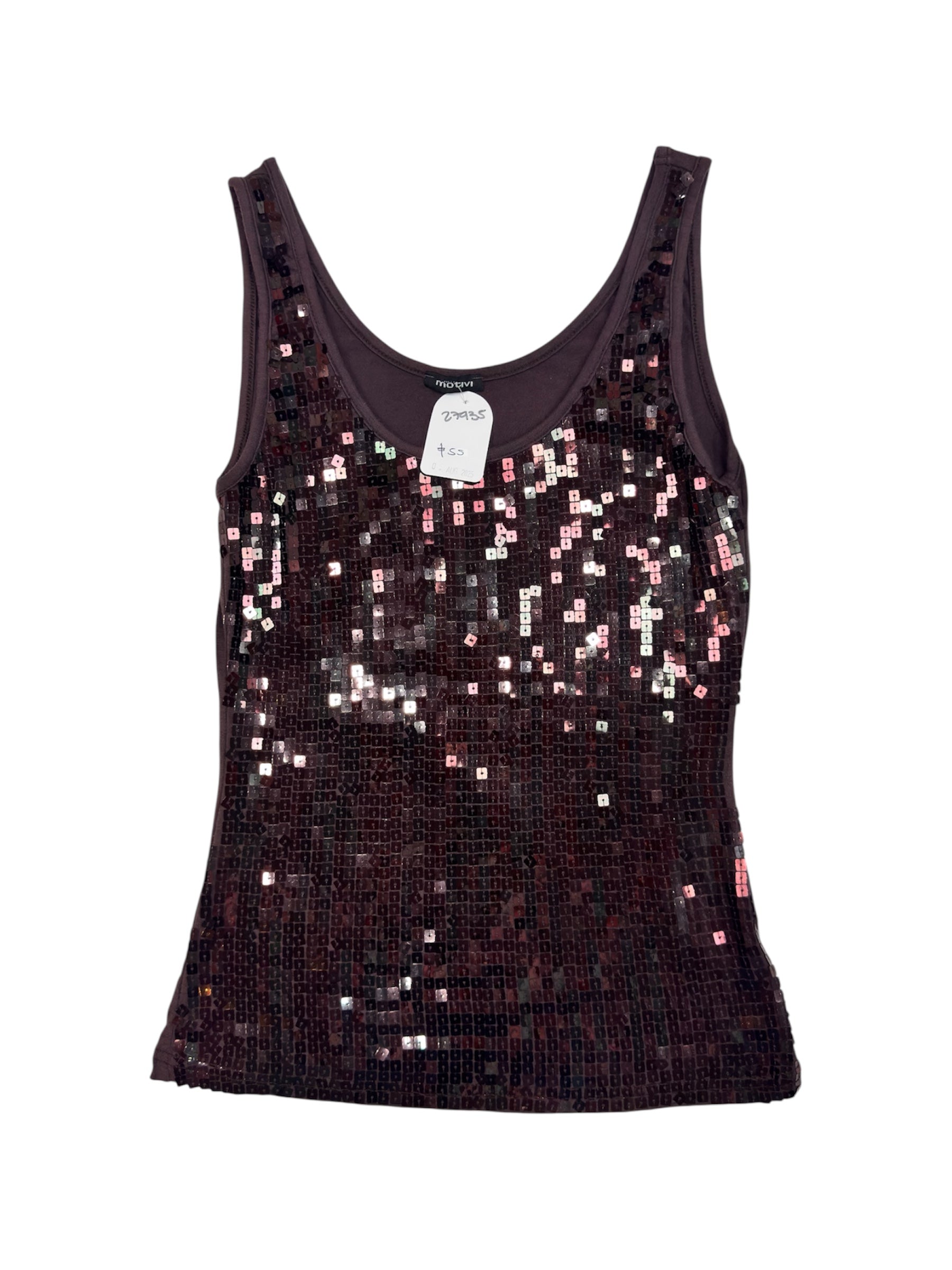 Blusa de lentejuelas moradas