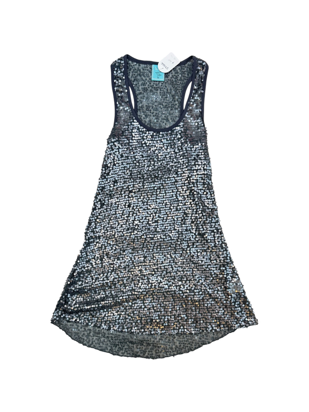 Blusa de lentejuelas plateada