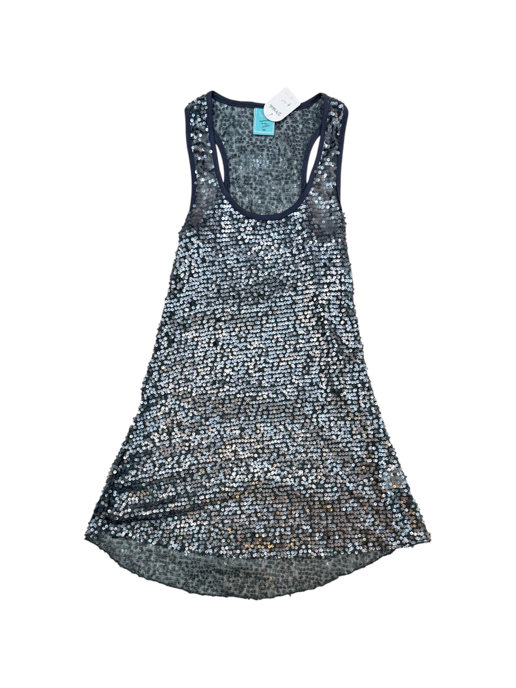 Blusa de lentejuelas plateada