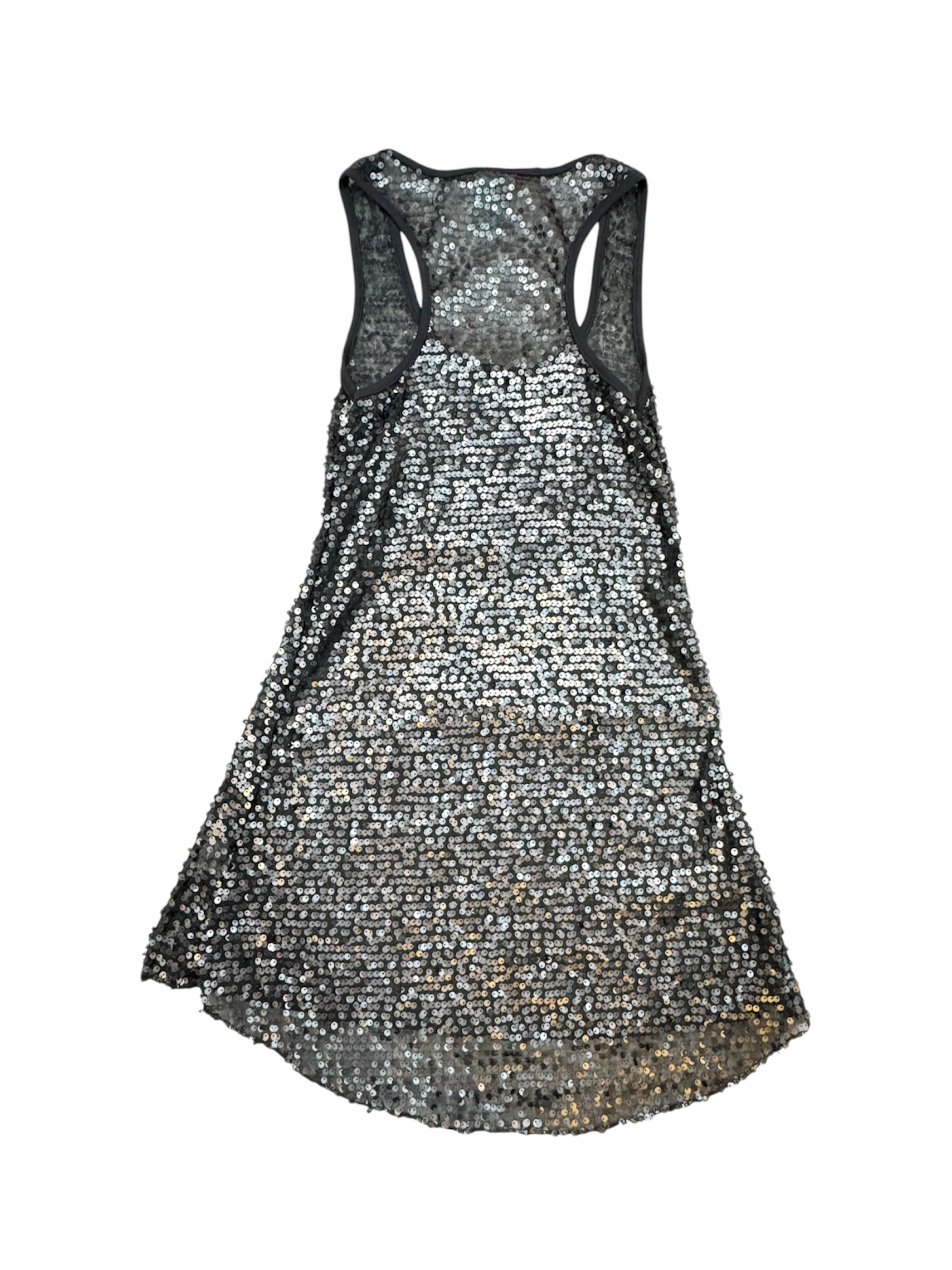Blusa de lentejuelas plateada