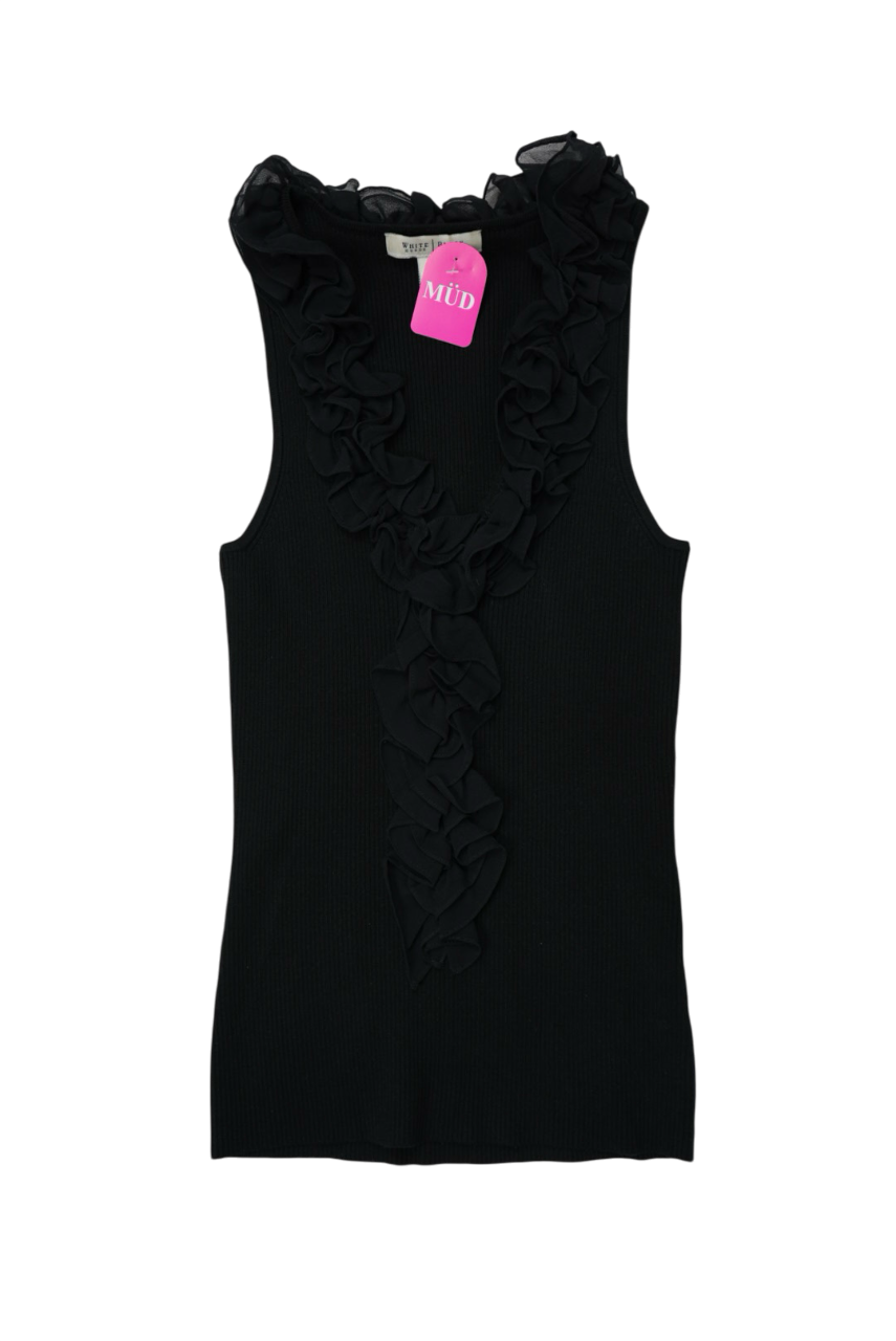 Blusa sin mangas con volantes