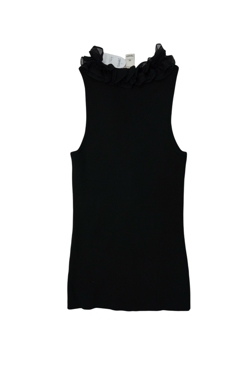 Blusa sin mangas con volantes