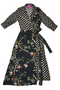 Vestido cruzado estampado