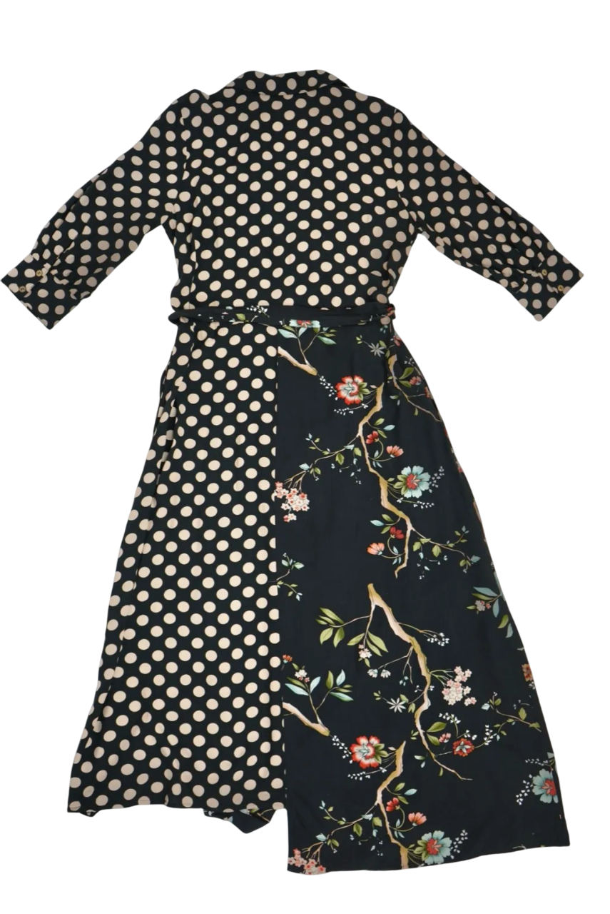 Vestido cruzado estampado