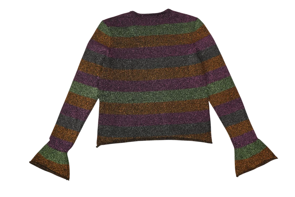 Suéter de rayas multicolor