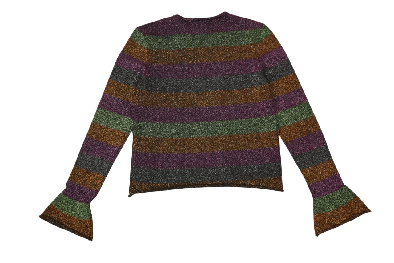 Suéter de rayas multicolor