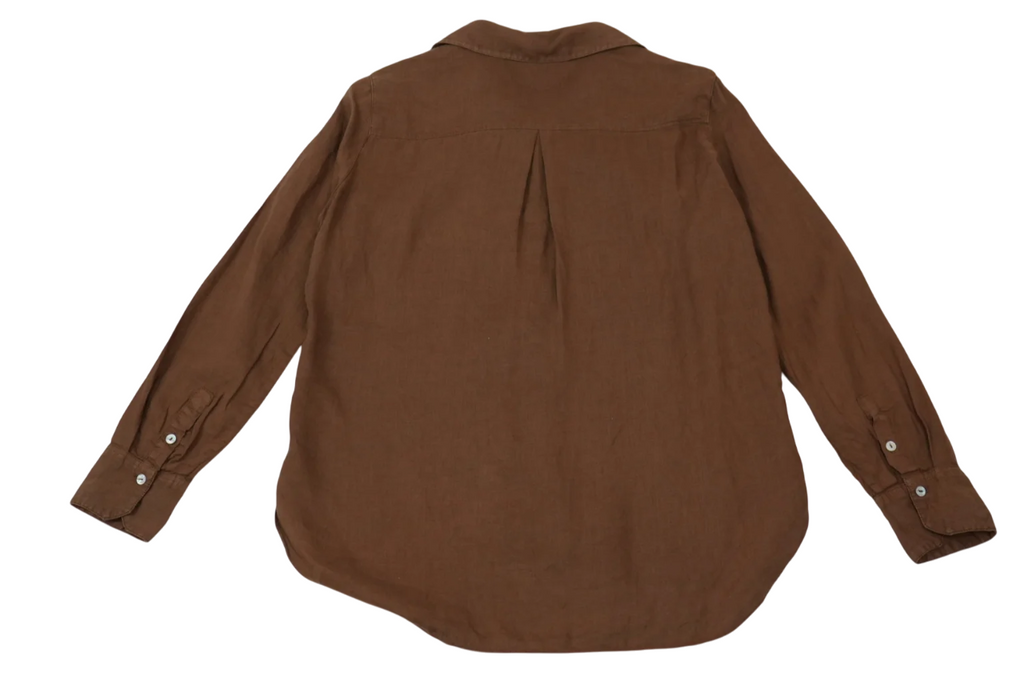 Blusa café manga larga