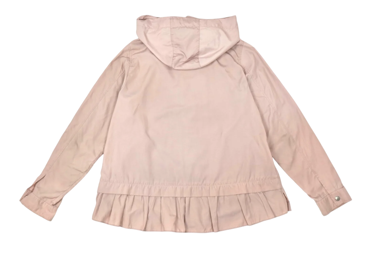 Chaqueta ligera rosada con capucha