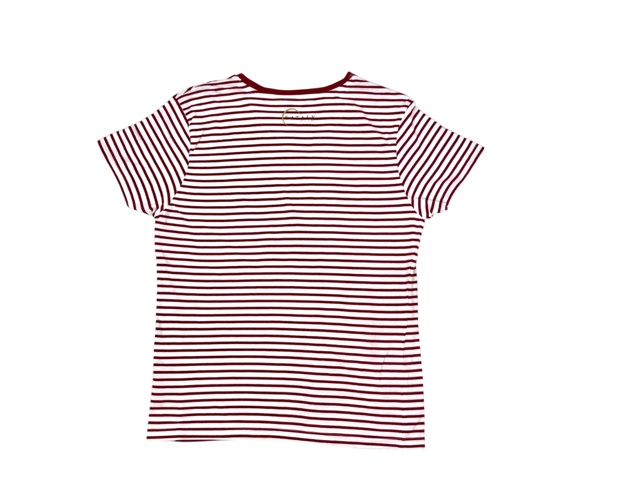 Camiseta rayas rojas y blancas con bordado
