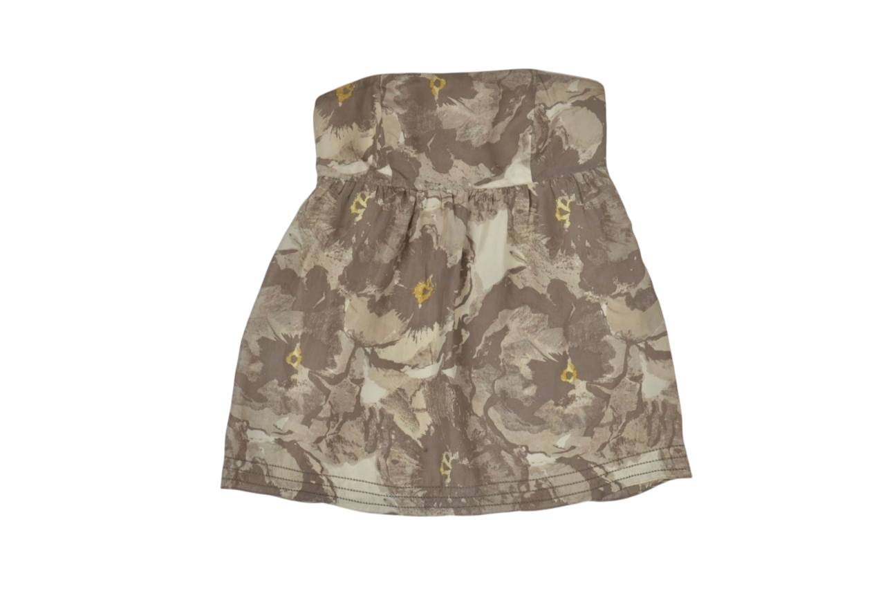 Blusa strapless floral