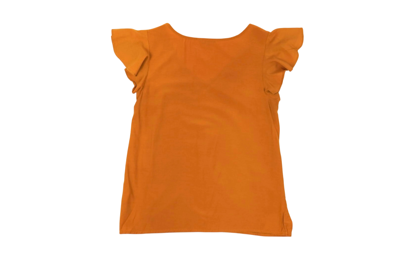 Blusa manga corta color mostaza