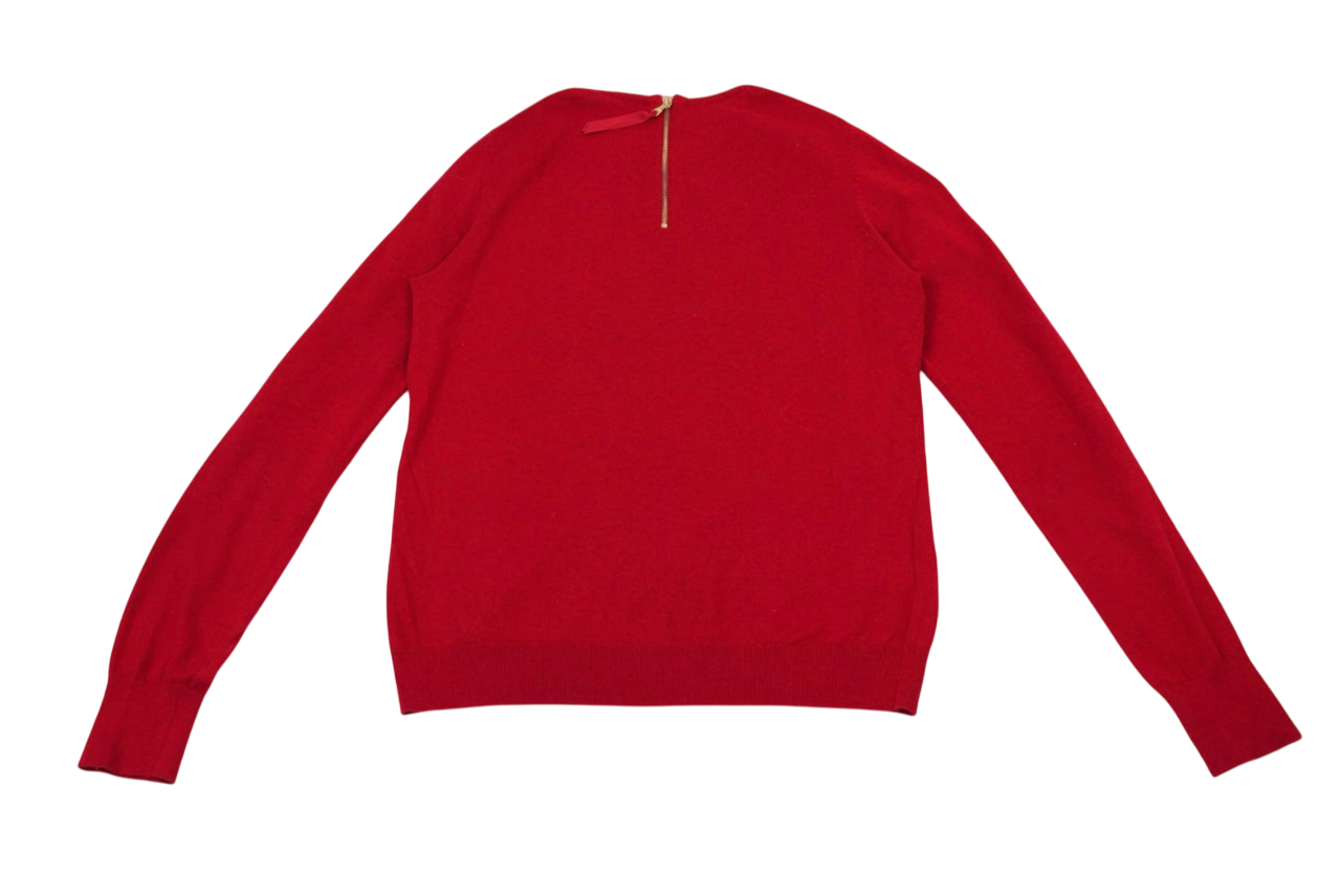 Suéter básico rojo de manga larga