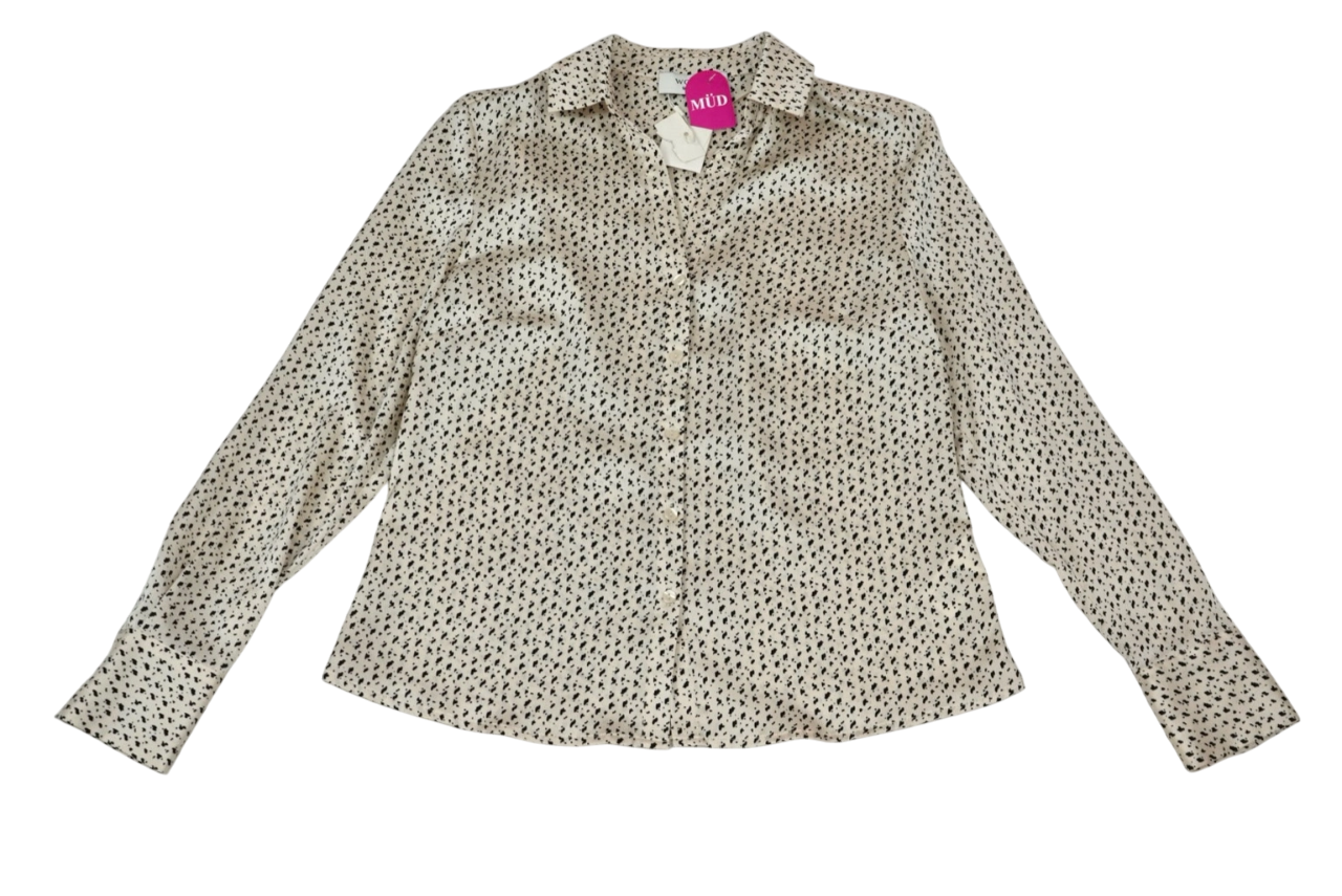 Blusa beige con estampado