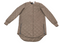 Chaqueta acolchada larga en tono beige