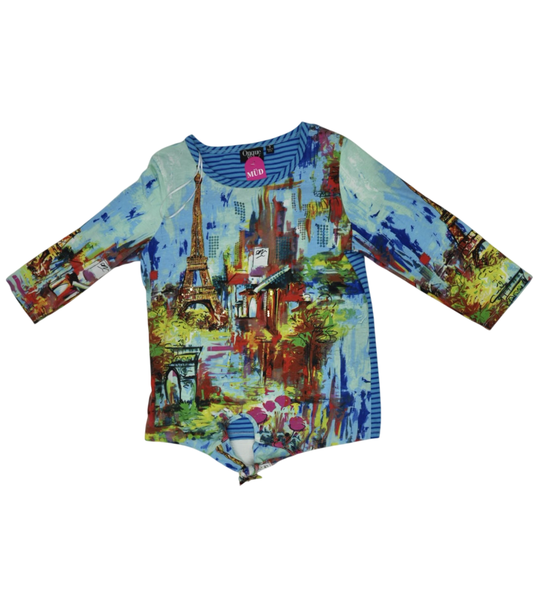 Blusa colorida con estampado París