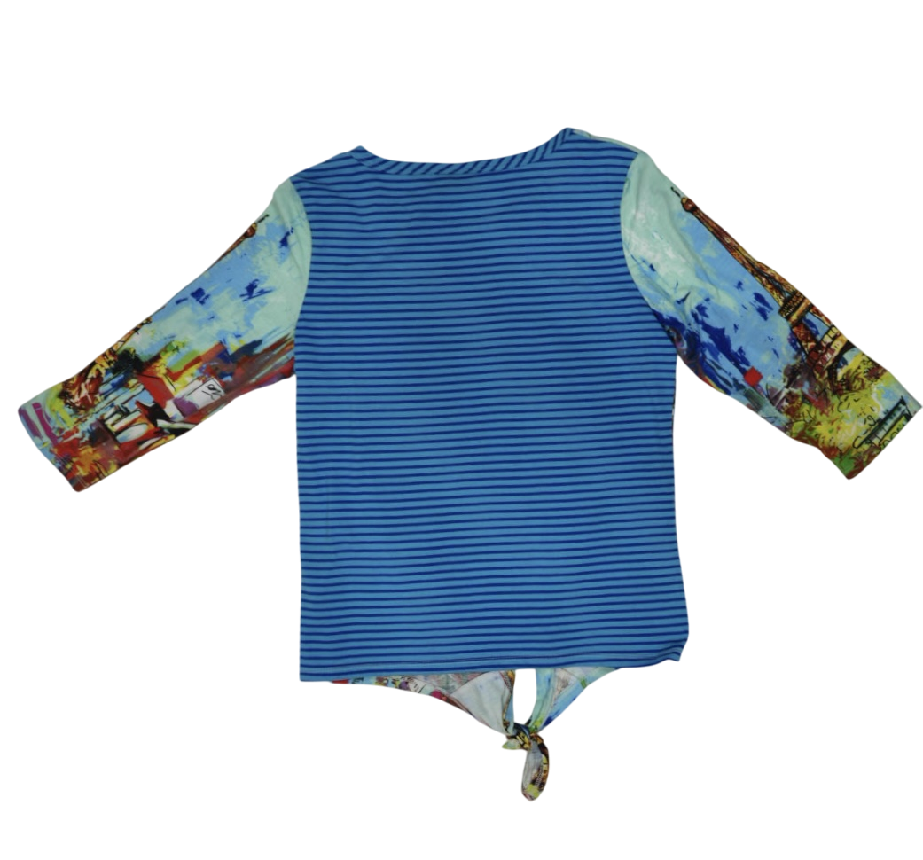 Blusa colorida con estampado París