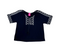 Blusa azul bordada