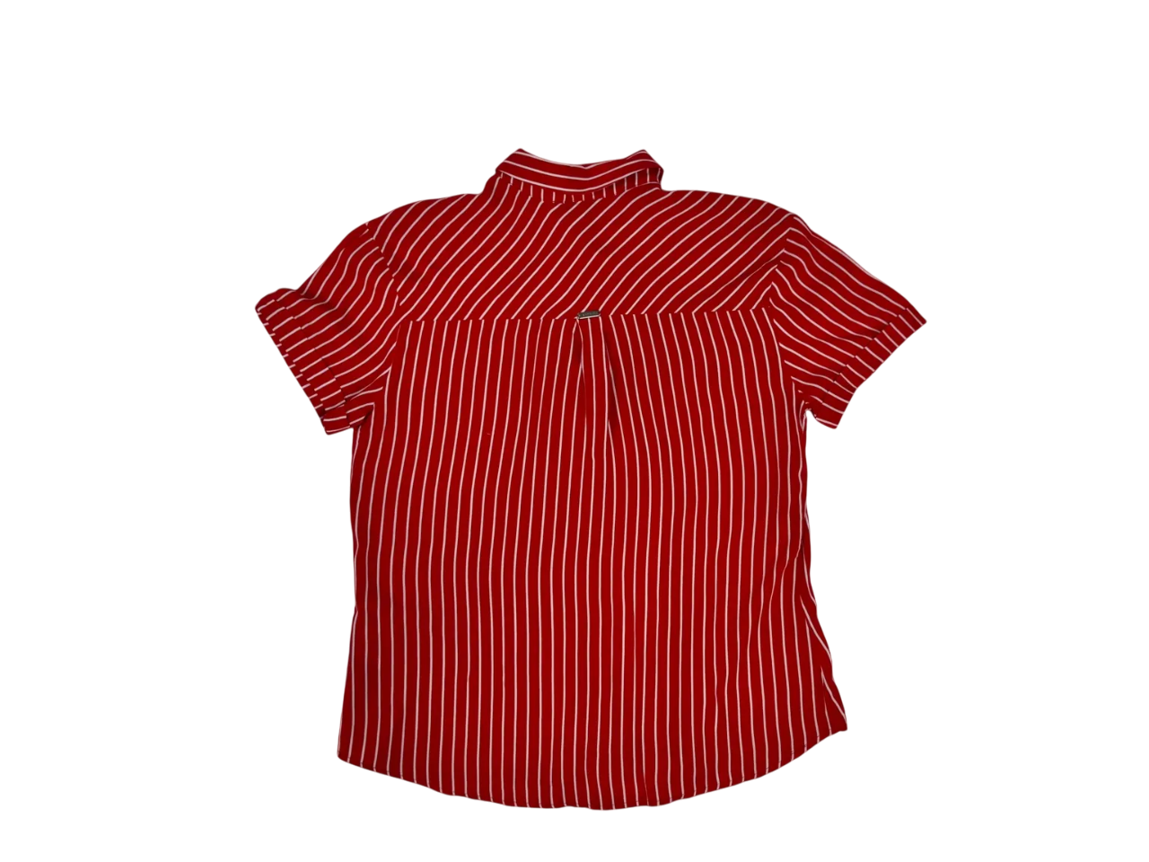 Blusa roja a rayas blancas