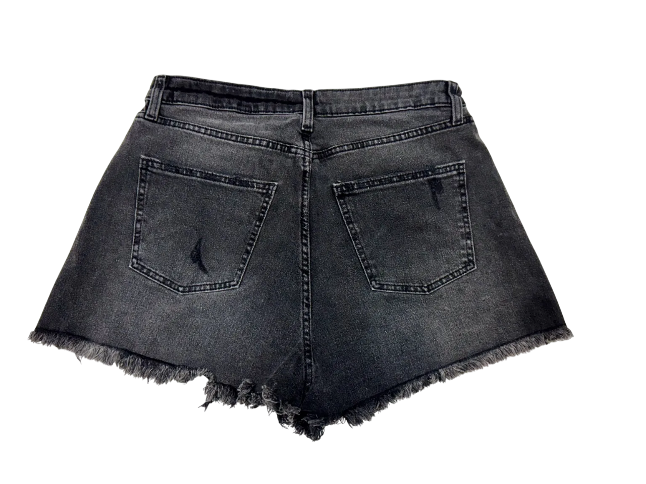 Short negro desgastado