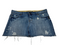 Falda denim desgastada con flecos