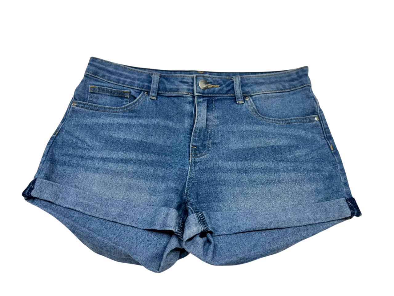 Short denim azul con doblez