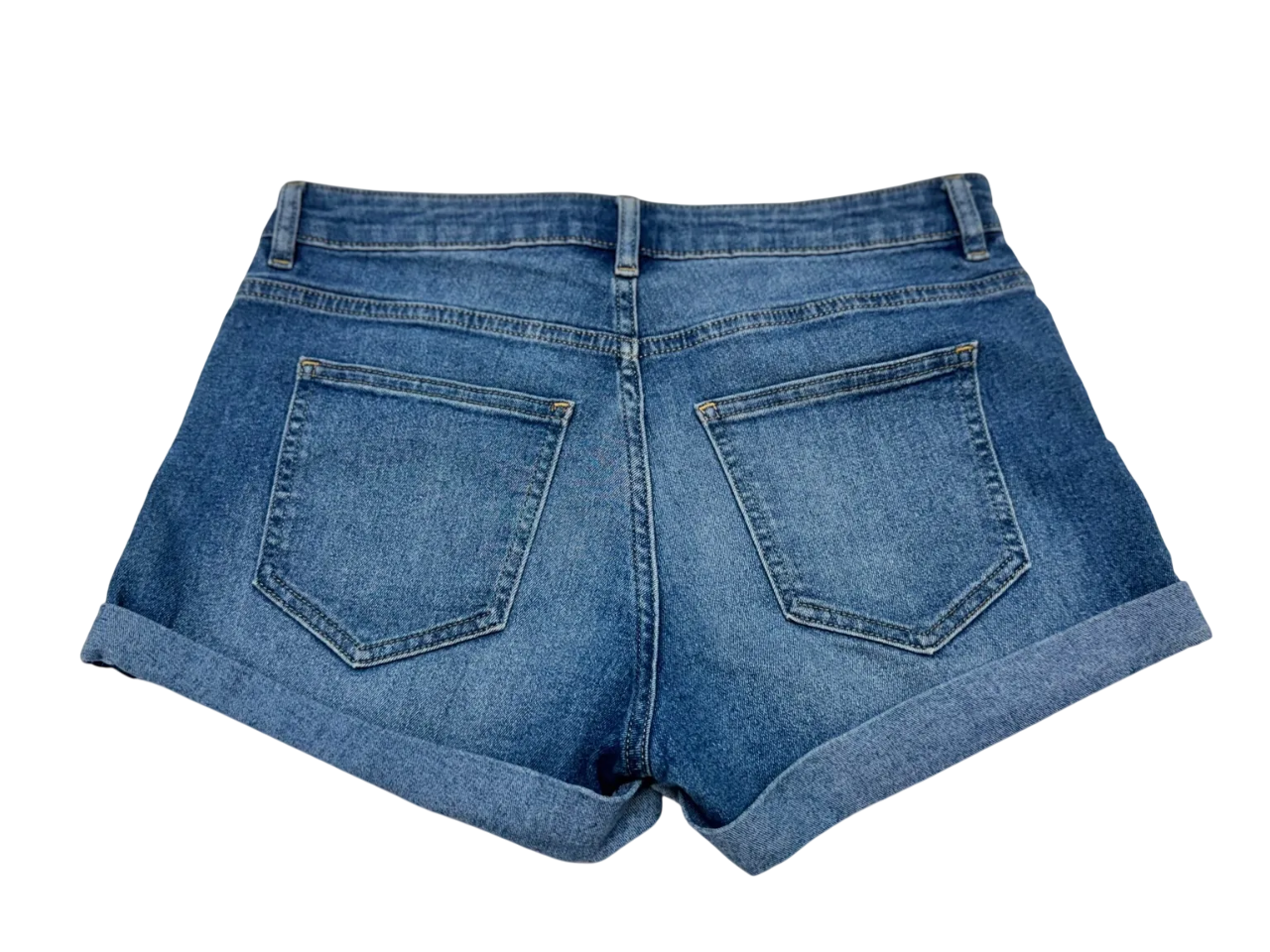 Short denim azul con doblez