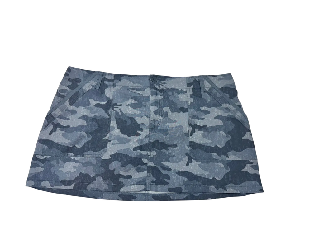 Falda camuflada azul con bolsillos