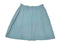 Falda midi azul claro con pliegue frontal