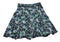Falda corta floreada en tonos azul y verde