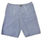 Short azul claro con cordones decorativos