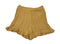 Short tejido mostaza con borde ondulado