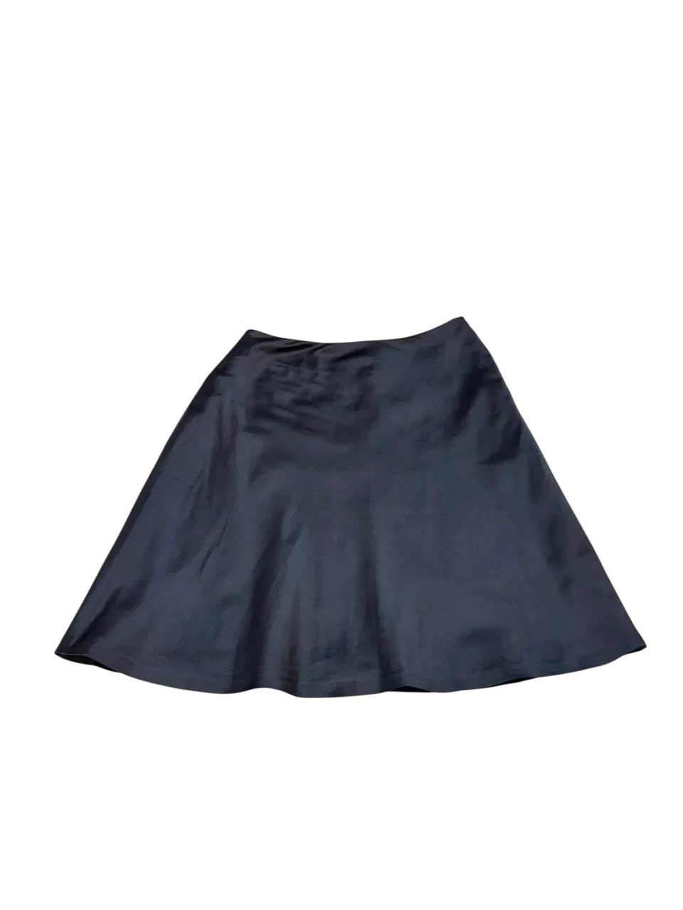 Falda negra satinada estilo A