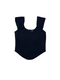 Top corset negro con hombreras